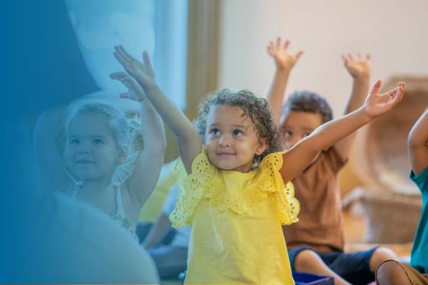 Children in a preschool classroom